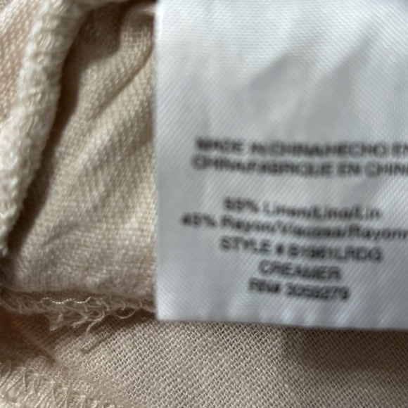 NWT Thread & Supply Cream Linen blend Shorts size Large - Picture 4 of 5